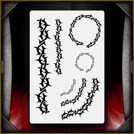 Thorns Airbrush Stencil Template Airsick