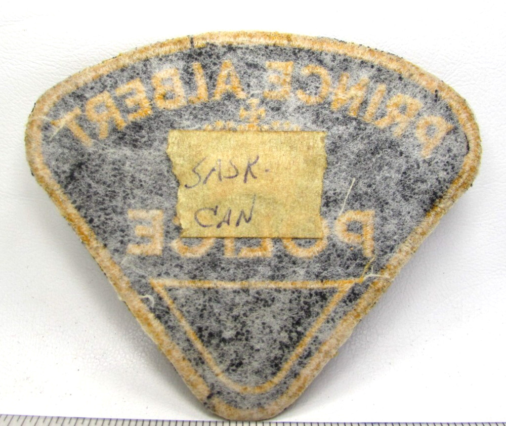 Vintage Prince Albert Saskatchewan Canada Police Jacket Patch First Responder