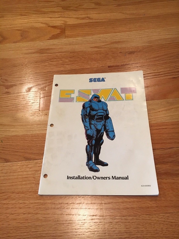 E SWAT Installation/Owner's Manual, Sega 1989