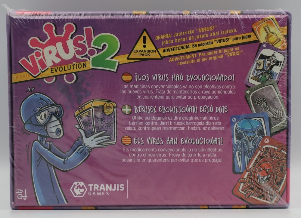 Virus! 2 EVOLUTION Expansion Pack Card Game (Spanish, Catalan, Basque) - NEW