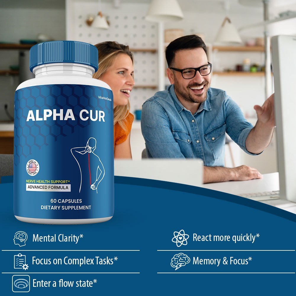 Alpha Cur Capsules, Nerve Health Formula, AlphaCur Supplement (2 Pack)