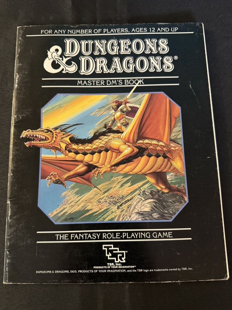 D&D Dungeons & Dragons Master DM’s Book 1985 Gygax Mentzer