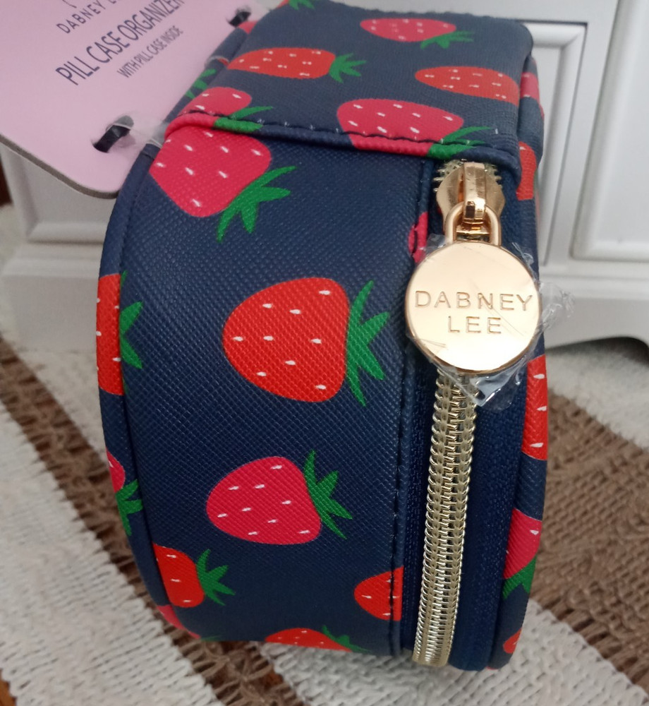DABNEY LEE Strawberries PILL CASE ORGANIZER with Pill Case Insert NEW