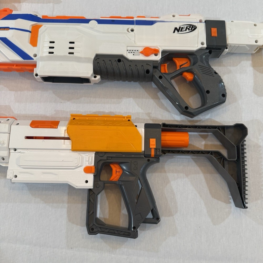 Nerf N-Strike Motorized Modulus Regulator & MK II w/ Attachments Tested/working