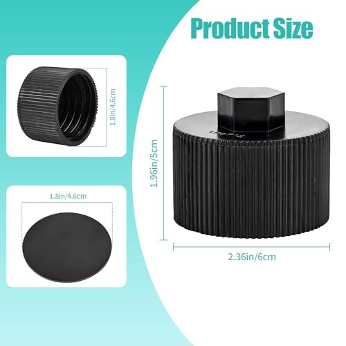 2 Pack 154712 Sand Filter Drain Cap with Gasket, Replacement for Black