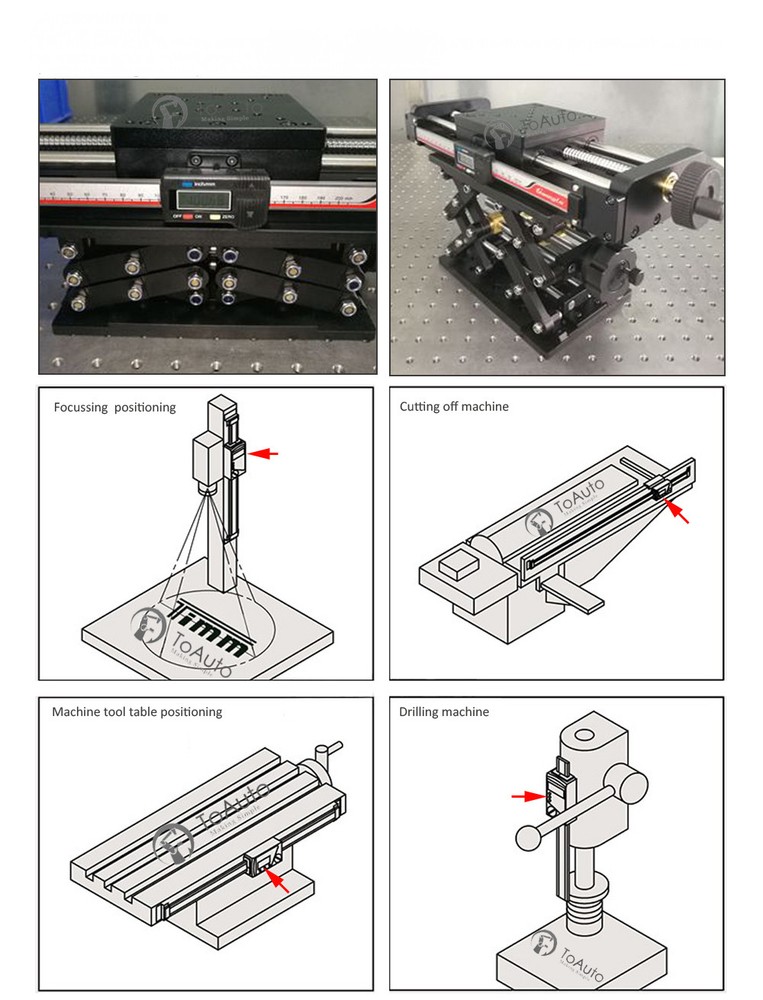 LCD Display Linear Scale Vertical Digital Readout 100~600mm Milling Lathe Bench