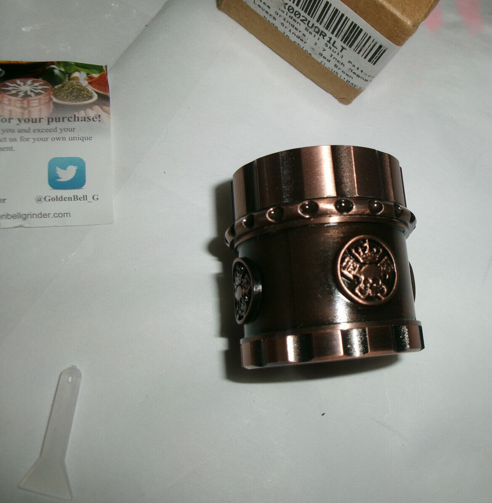Golden Bell Skull Pattern 4 layer Herb Grinder