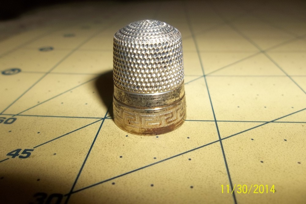Antique Sterling Silver Simons Bros. Co. Thimble Shield 11