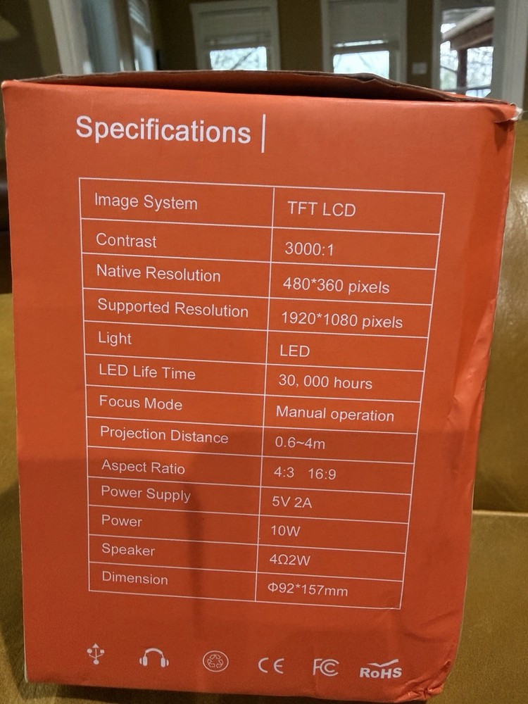 Mini Projector LED Light Source New In Box