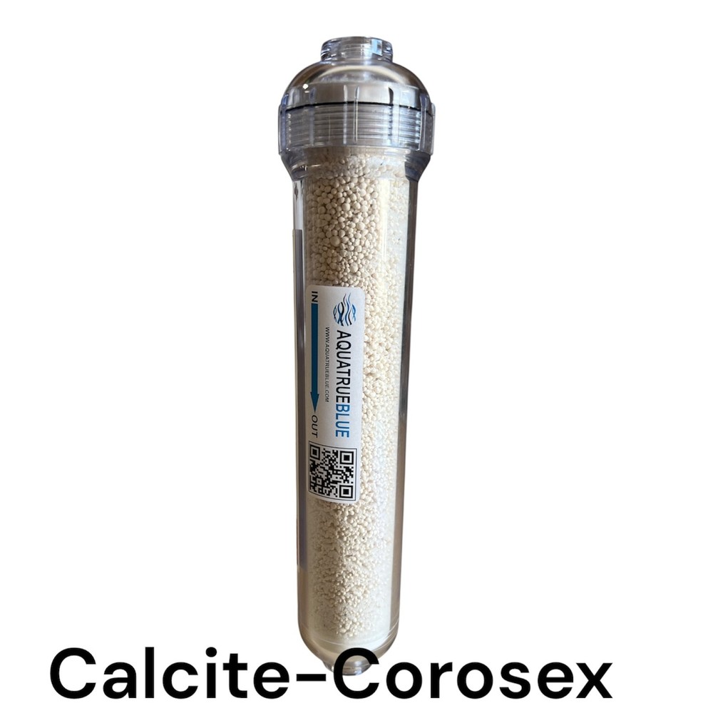 Calcite-Corosex Alkaline Drinking Water Filter Inline for Reverse Osmosis RO Sys