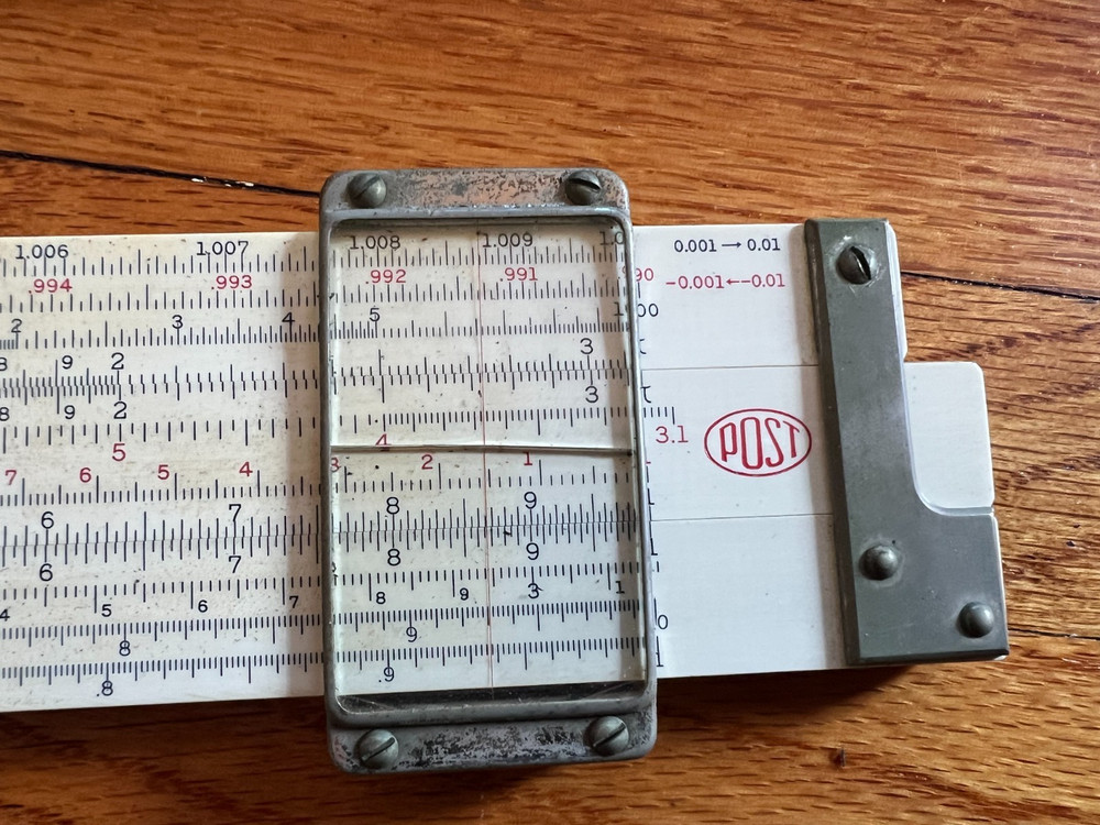 Post Cat. No. 1460 Slide Rule Vintage w/ Case - Versalog