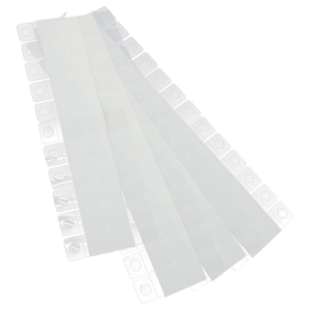 100 Pcs Stick on Hooks Transparent Hanging Tabs Adhesive Tag for