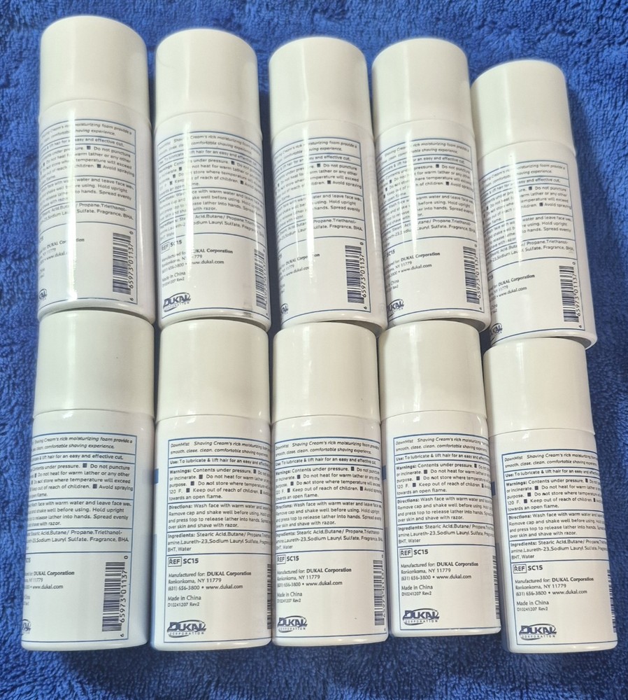 10-Pack DUKAL DawnMist Shave Cream 1.5 oz