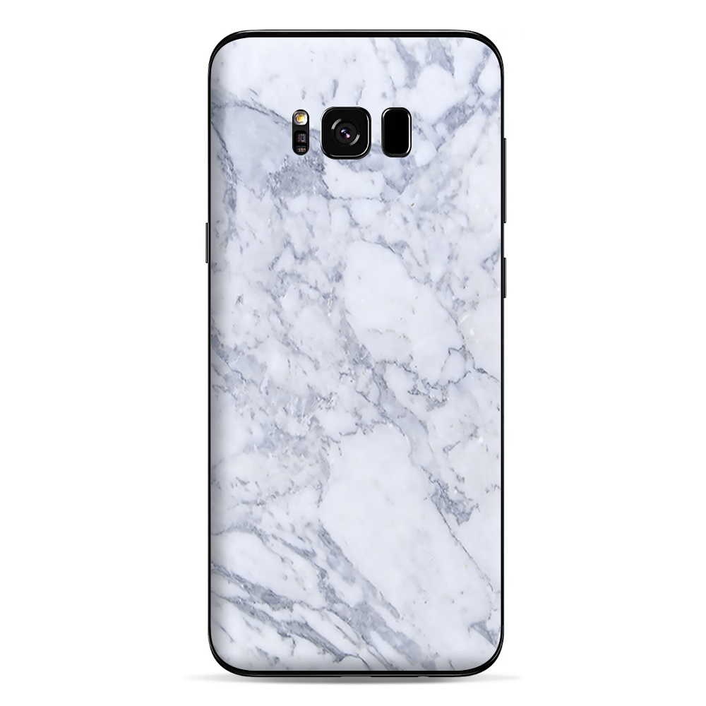 Skins Decals for Samsung Galaxy S8 - Grey White Standard Marble