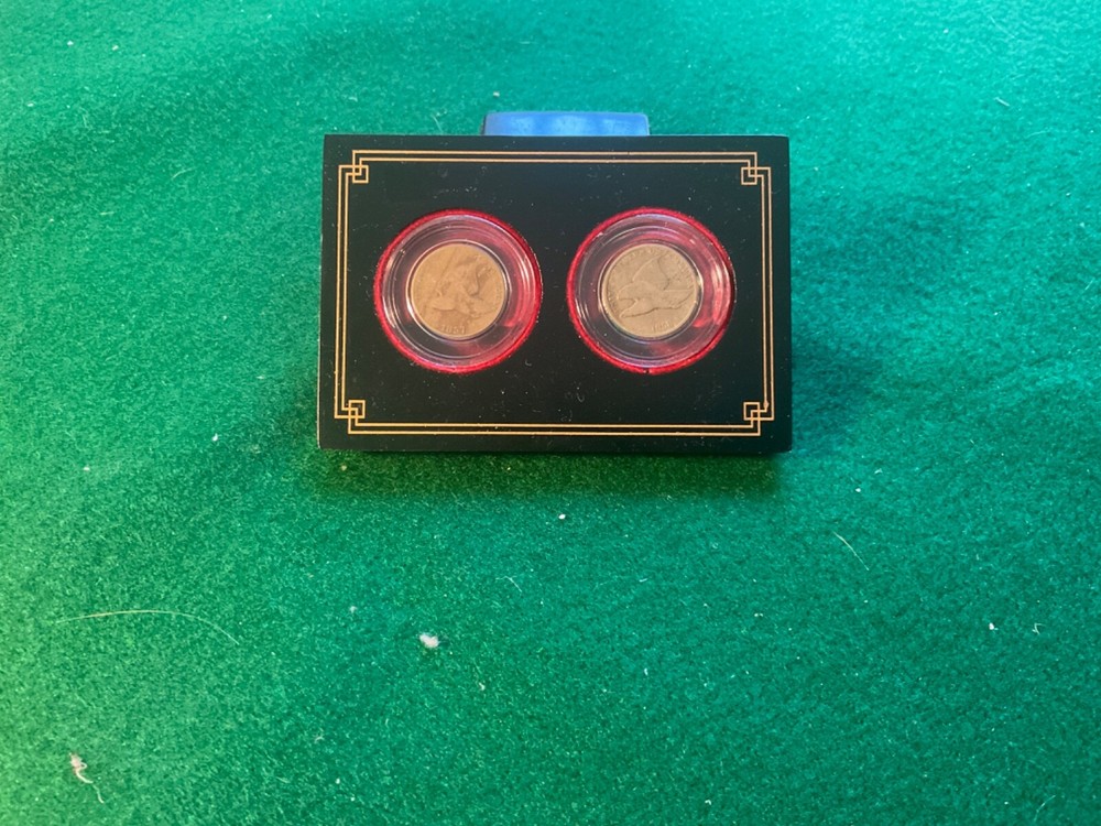 1857 & 1858 Flying Eagle Display - T25