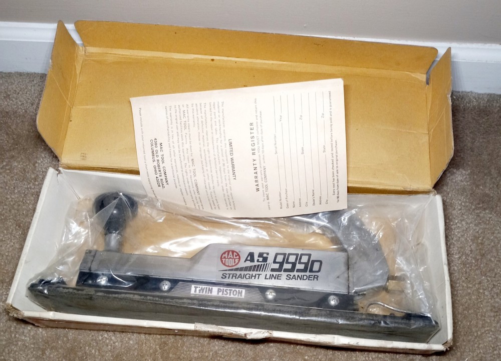 Mac Tools Straight Line Sander model as 999d vintage