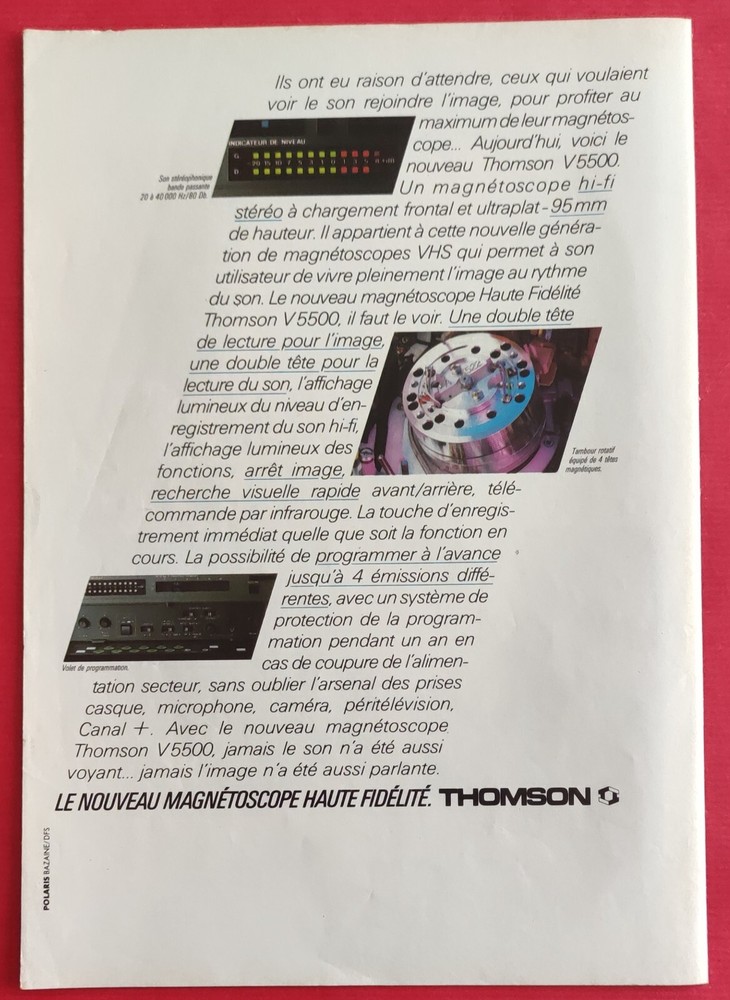 Press Advertising: PHILDAR 2 Page Socks and THOMSON VCR