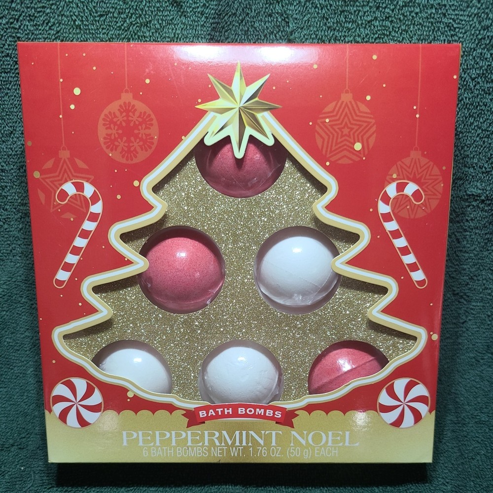 Peppermint Noel Bath Bombs - 6 count