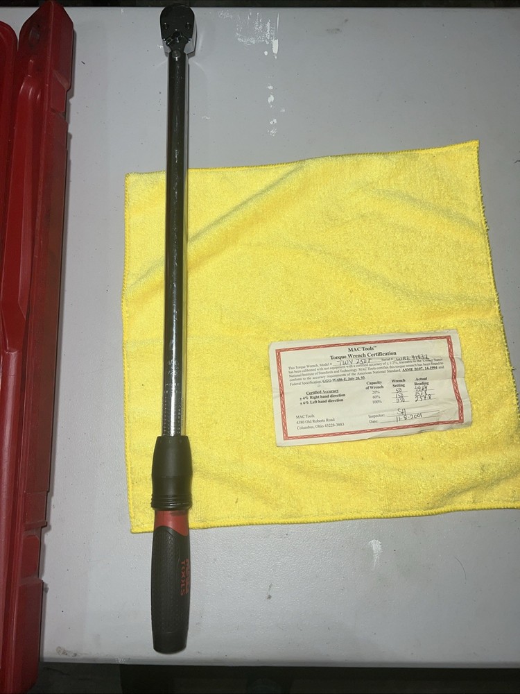 Mac Tools TWV250F  Adjustable Torque Wrench 1/2 Drive