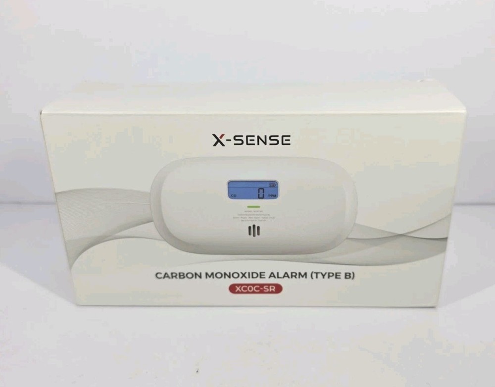 X-Sense Carbon Monoxide Detector, Replaceable Battery Powered CO Alarm Open Box