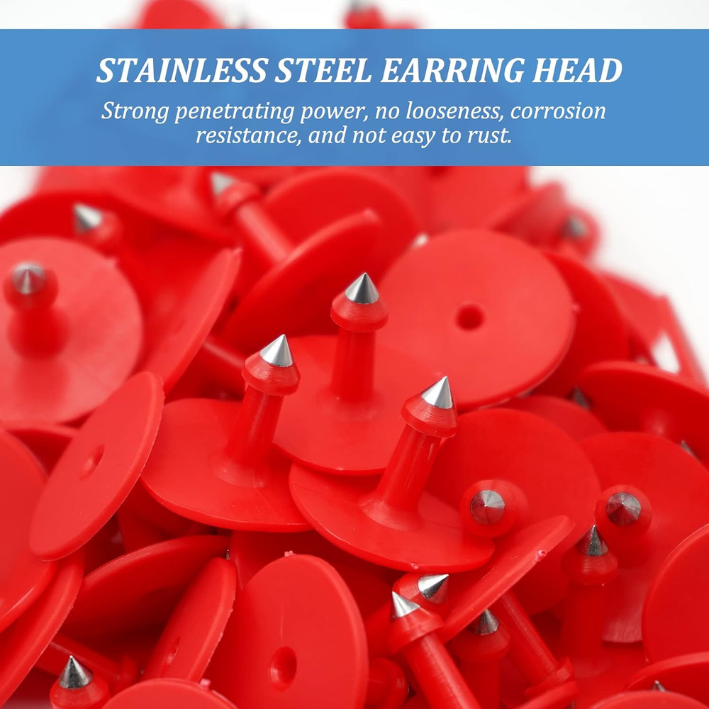 Cattle Ear Tags - Blank 100 Sets Livestock Identification Tags with Applicator a