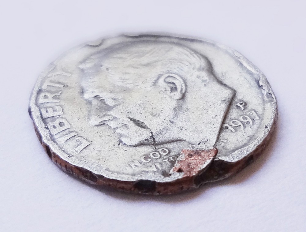 USA 10 Cent Dime Coin _ Issued 1997 _ Error