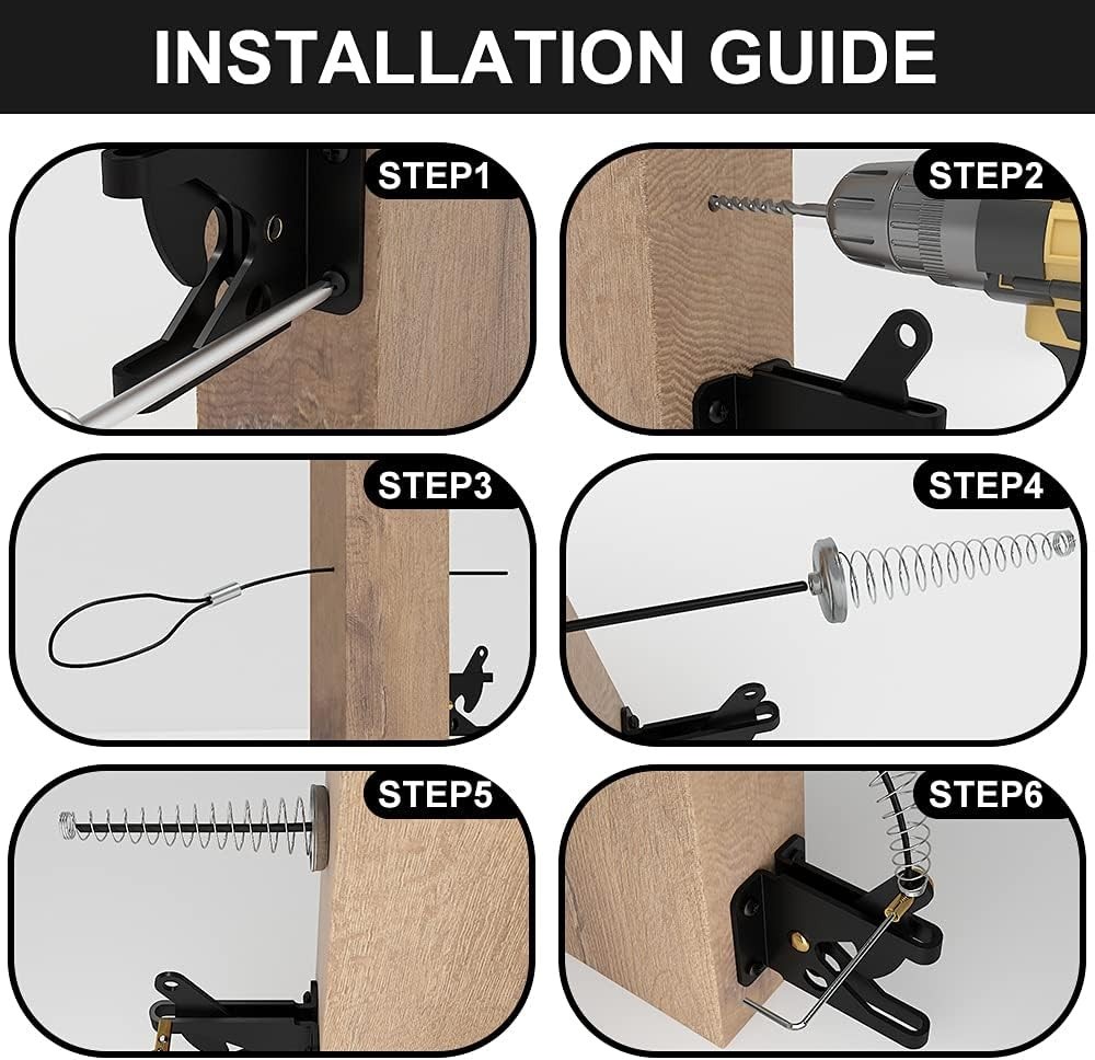 Versatile Self-Locking Fence Gate Latch - Easy Installation & Durable Design