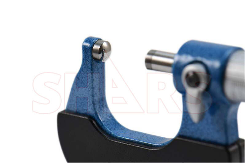 0- 1" PRECISION BALL MICROMETER .0001 SPHERICAL SPINDLE !}