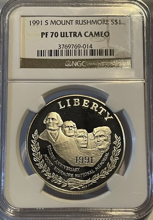 1991-S MOUNT RUSHMORE Silver Dollar NGC PF70💥FLAWLESS QUALITY💥