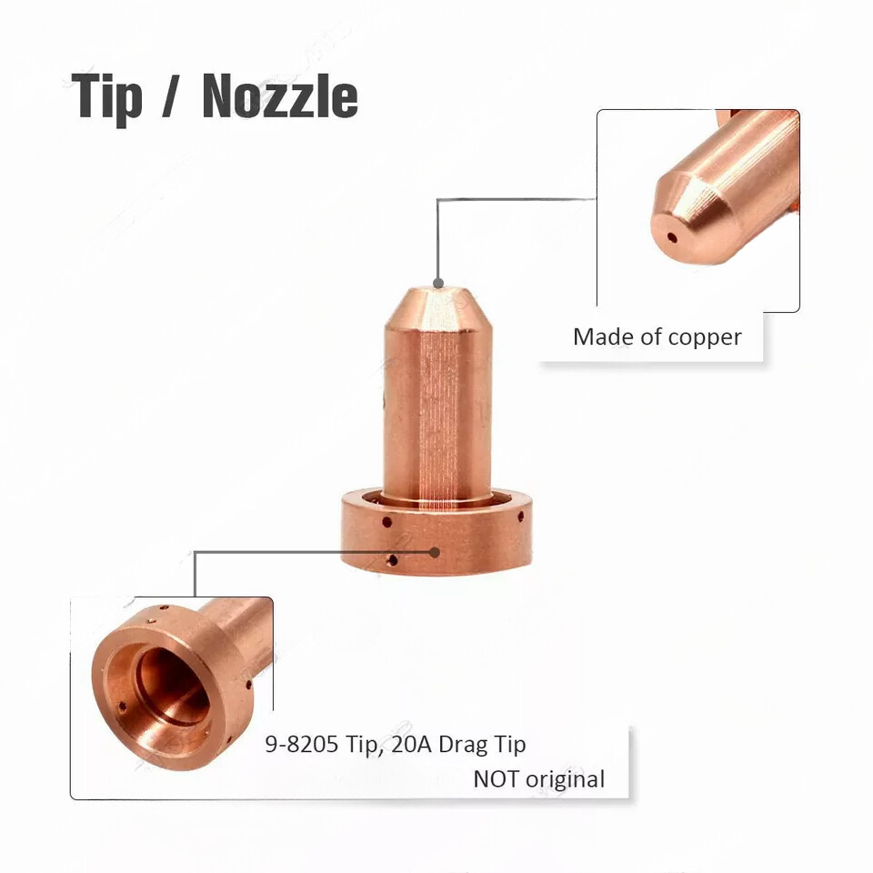 SL60~100 Plasma Torch Consumables Nozzle Tips 9-8205 fit Thermal Dynamics Pkg5