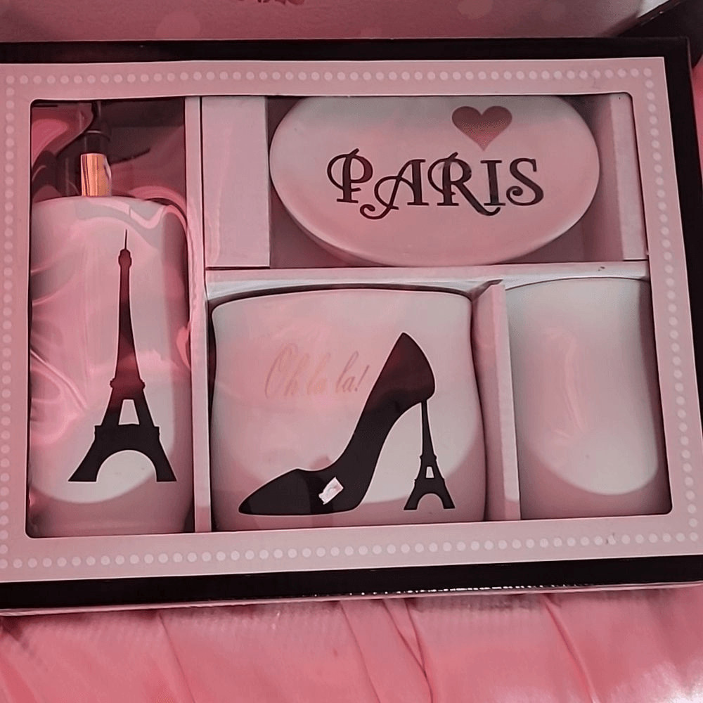 Ceramic PARIS 4 PIECE BATH SET. New in box