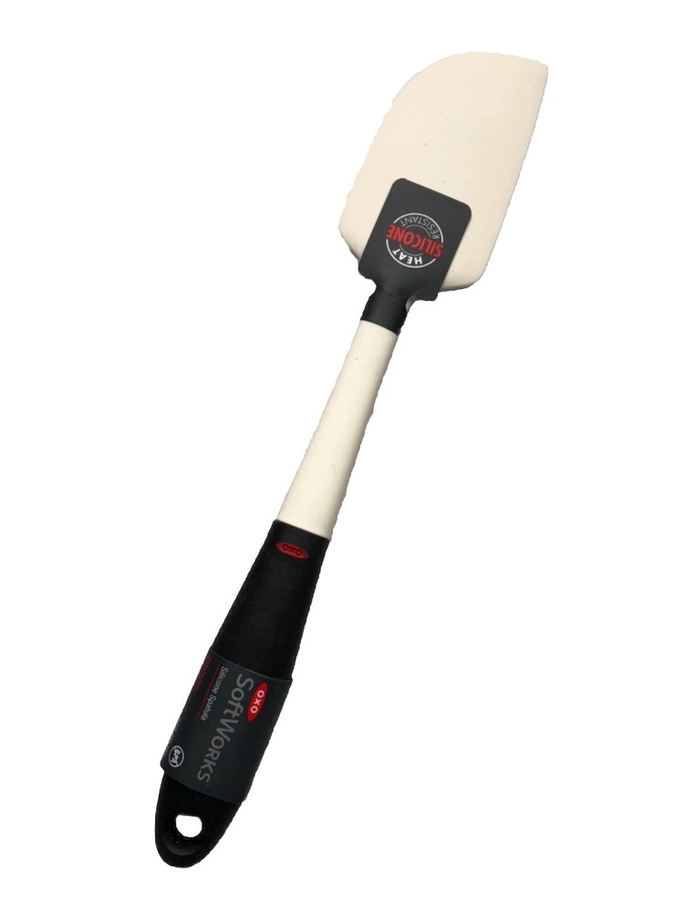 New OXO Good Grip Heavy White Scraper Spatula - Red Logo