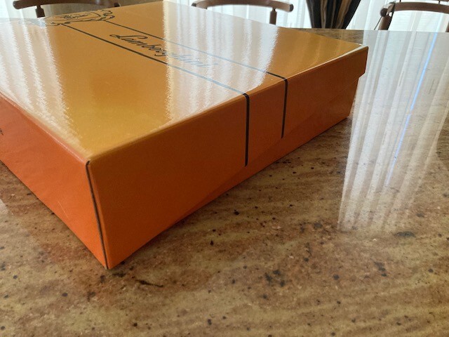 LAMBORGHINI orange gift/storage box 16.5"x4"x15.75"