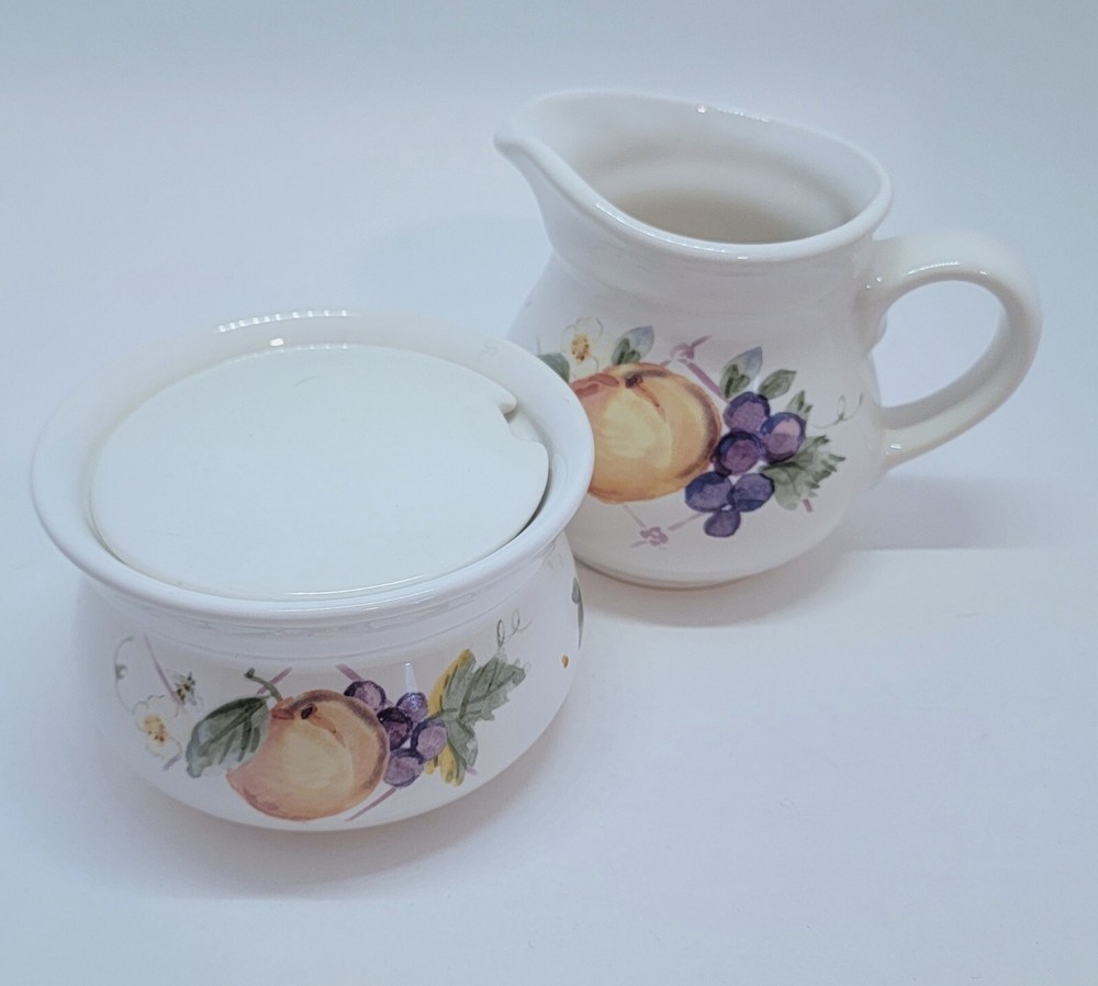 Pfaltzgraff Orchard Creamer And Sugar Bowl