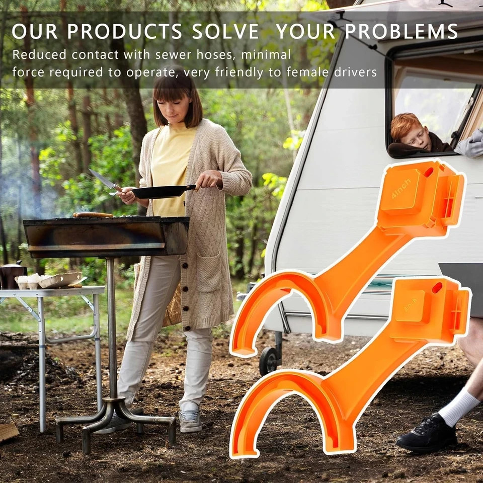 2 PCS RV Sewer Hose Wrench, Multi-Purpose Camper Fitting Orange