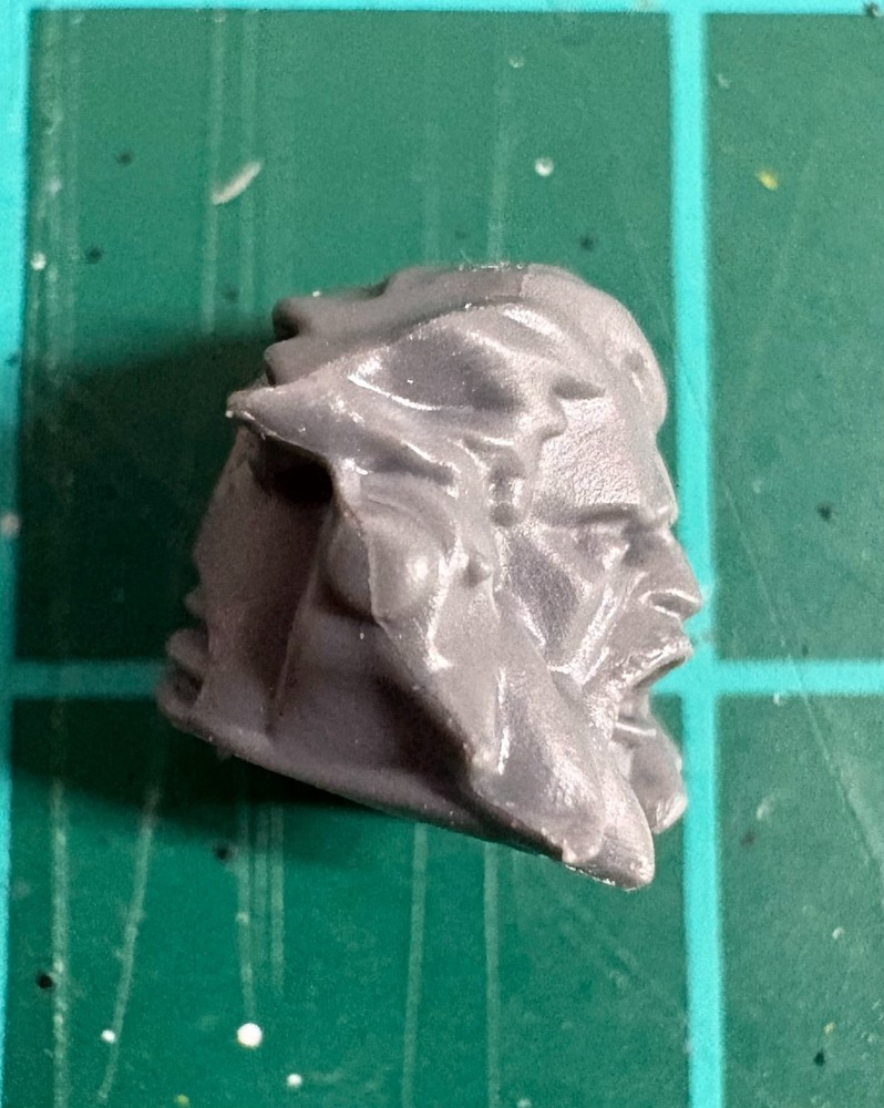 Space Wolves Space Marine Head D Unhelmeted Snarling Veteran 40K Kitbash Bit