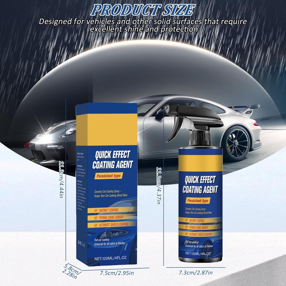 Advanced Car Coating Spray Waterless Quick Effect Scratch Polish Shine Protect