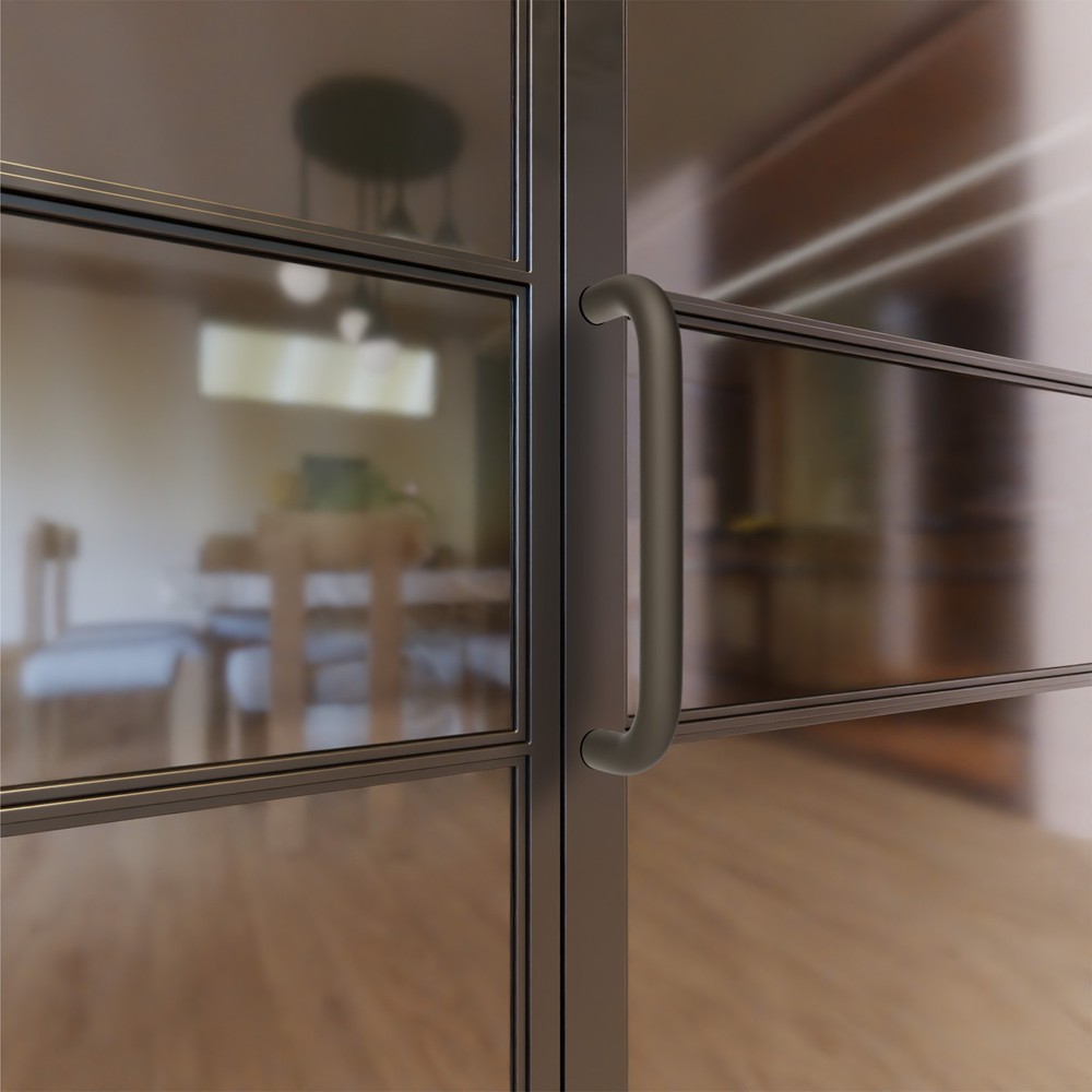 Brixwell 13" Straight Pull Handle 12" CTC 1" Diameter Bronze Finish