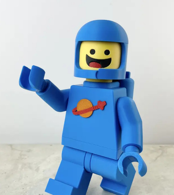 3D Printed LEGO Inspired  -BENNY SPACEMAN  9"  FIGURE