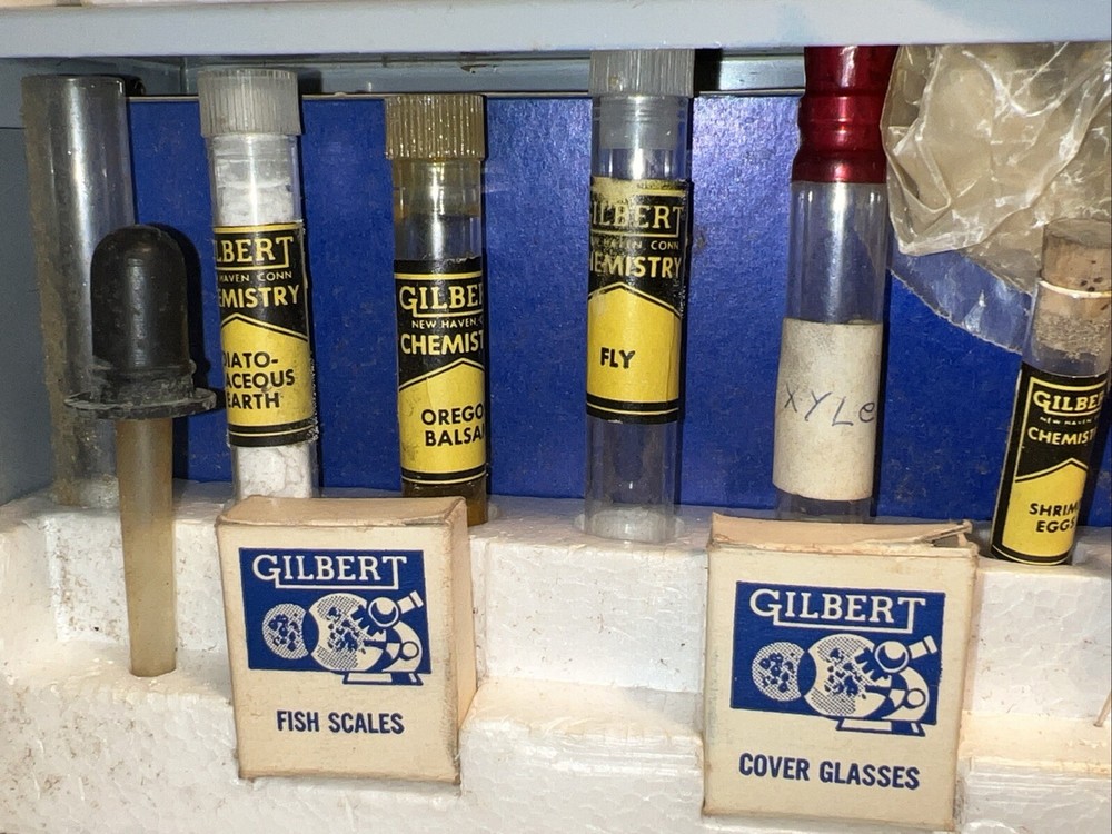 Gilbert Microscope & Lab Set #13024 Almost Complete See Pictures!