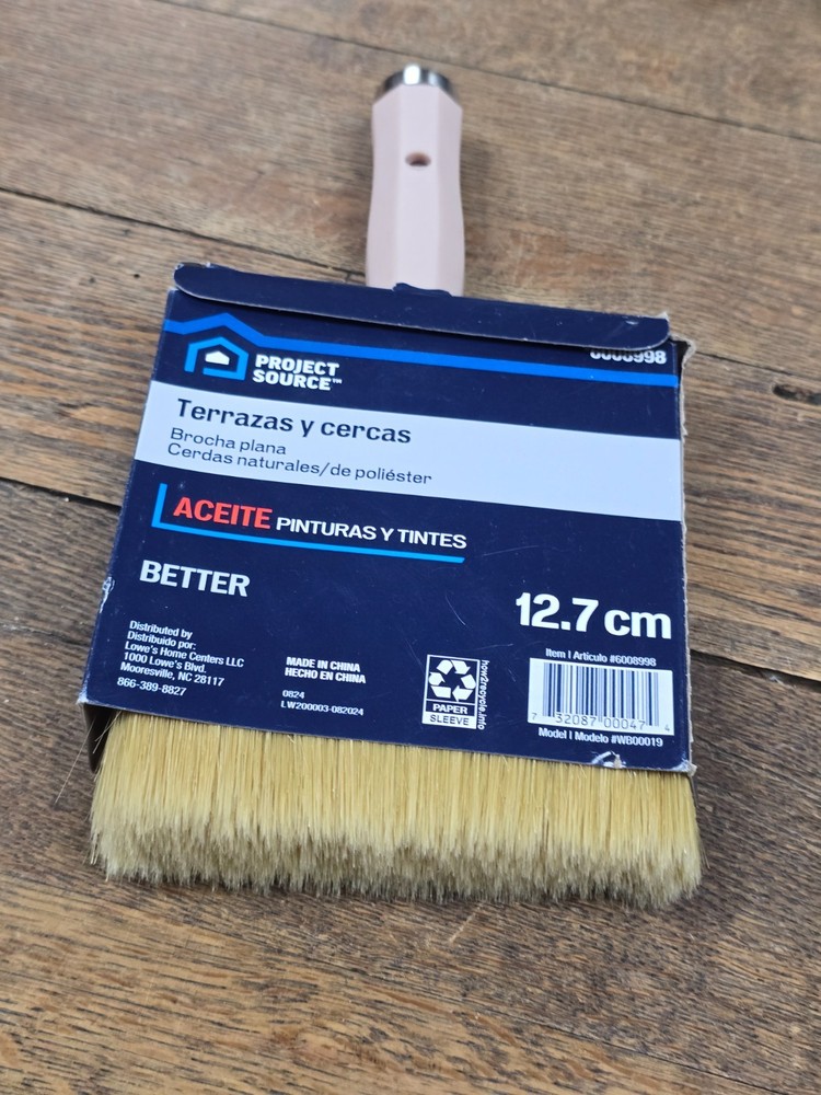 🎨 Project Source 6008998 5" Better Oil Paints Stains Flat Brush