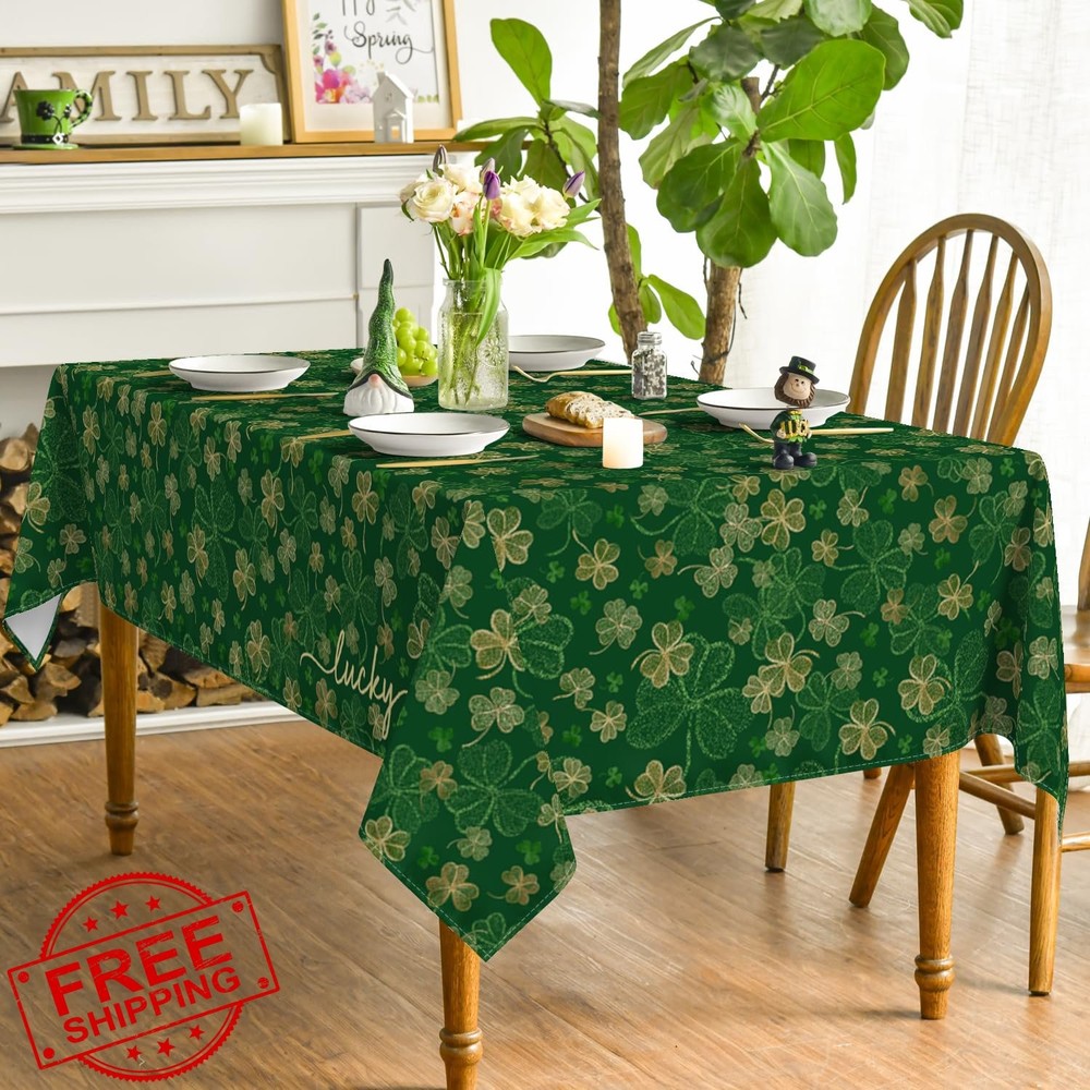 Horaldaily 60x84 Rectangular St. Patrick's Day Tablecloth