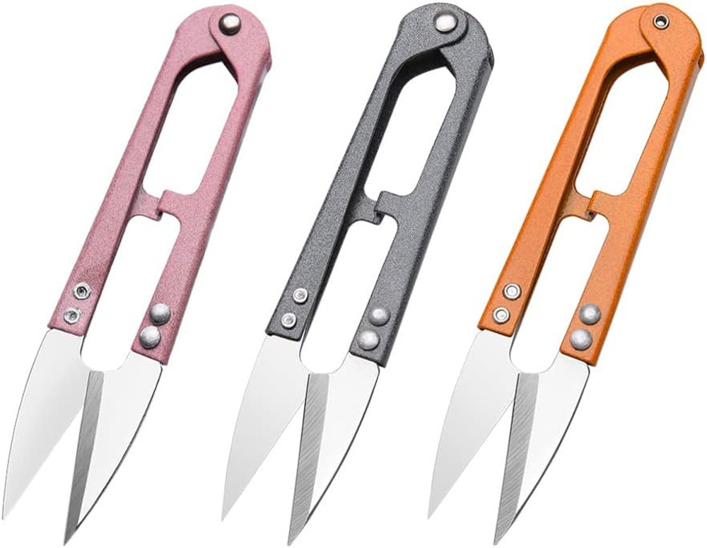 3Pcs Multi-Color Sewing Scissors 4.27” Sharp Yarn Snips Mini Thread Cutters