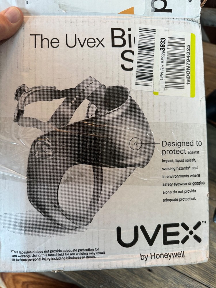 UVEX Bionic Face Shield with Clear Poly-carbonate Visor Anti-Fog S8510