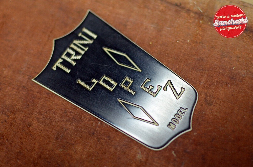 1960s Gibson Trini Lopez engraved plate