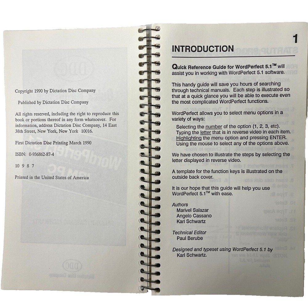 Vintage DDC Microsoft Windows 5.1 IBM PC Quick Reference Guide Book 1990's