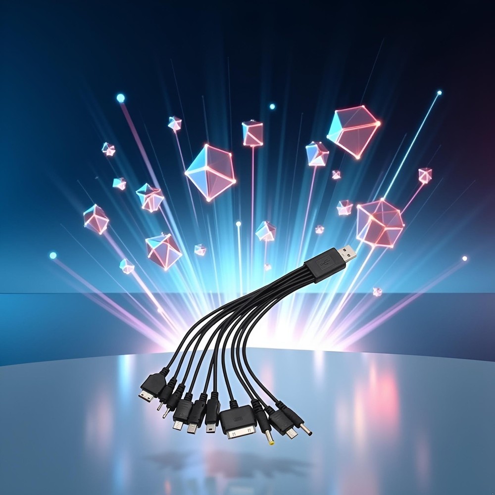 PurYupearl Black 10 in 1 Universal USB Cable, Multiple