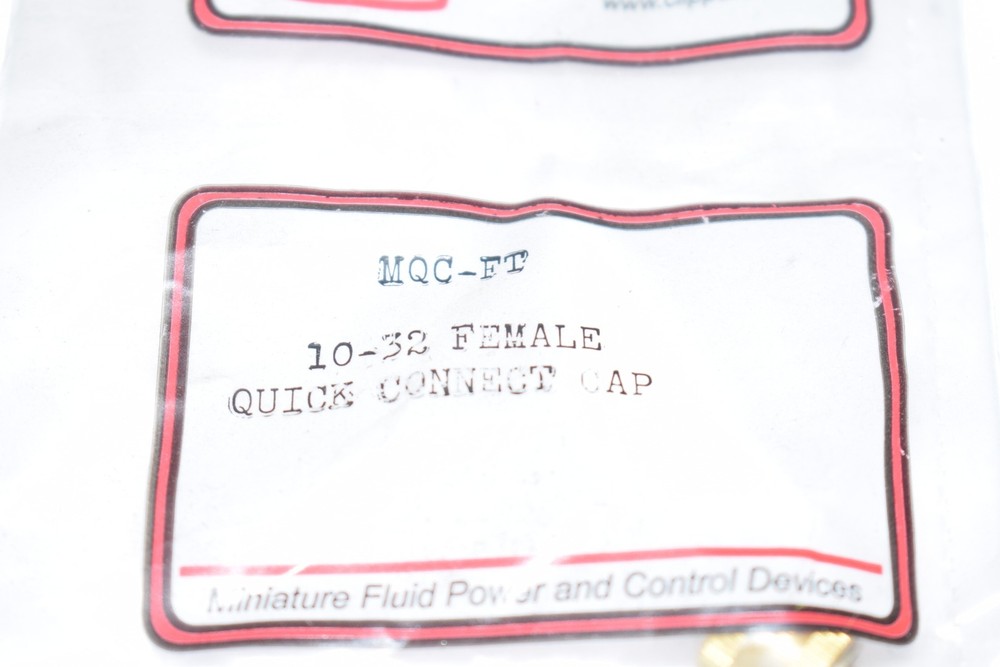 NEW Clippard MQC-FT, Quick Connect Cap - #10-32F