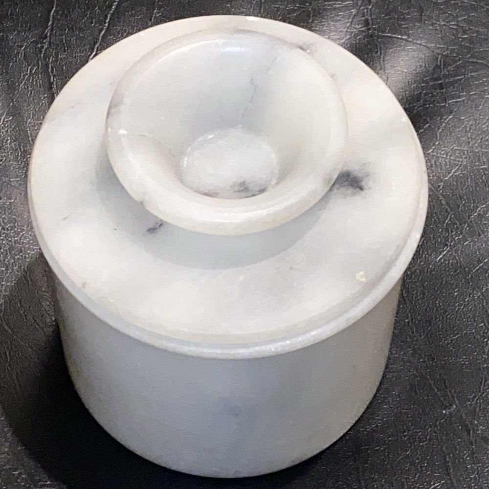 Crate & Barrel Marble Butter Crock