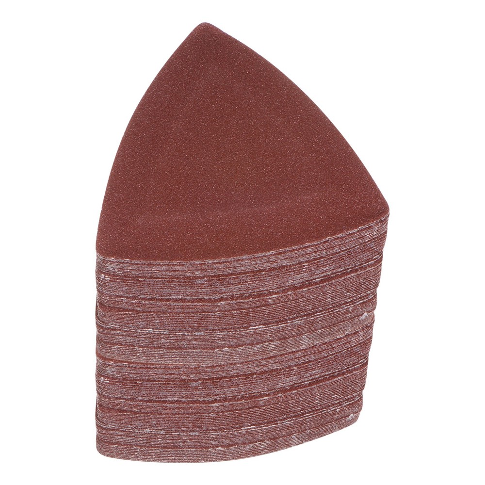 120pcs 150 Grits 80mm Aluminum Oxide Triangular Hook & Loop Sandpapers Pads